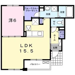 リバーサイド中薮【1階】の間取り