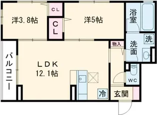セレスティア南花畑V【1階】の間取り
