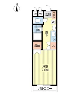 高崎朝日第二ハイツ【5階】の間取り
