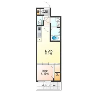 ATLAS加賀屋【7階】の間取り