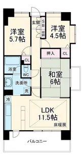 ダイアパレス京葉蘇我II【8階】の間取り