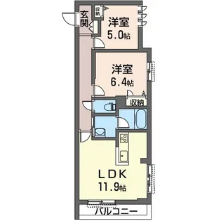 フロントマーレ湘南【1階】の間取り