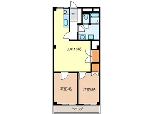 マンションフォルテシモ【3階】の間取り