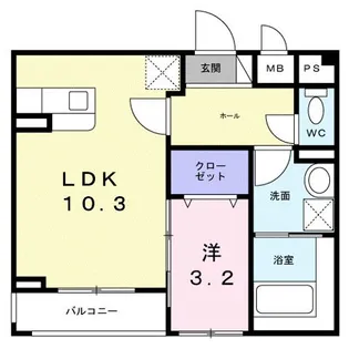 メゾン・ド・K 天神川【2階】の間取り