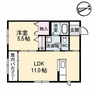 フロレセル松浜町【1階】の間取り