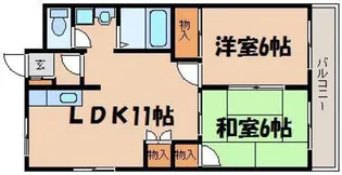 グランソレイユII【2階】の間取り