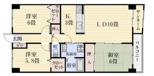 ベハークレッヘ・ハウゼ【2階】の間取り