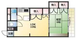 コーポラス辰巳【3階】の間取り