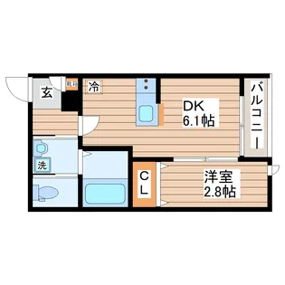 【新築】ガス割第15弾 プログレス河原町【1階】の間取り