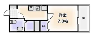 REI難波西【8階】の間取り