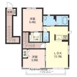 グレイスハイツF【2階】の間取り