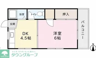 メゾン・ド・新町II【1階】の間取り