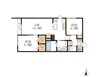 【ヘーベルメゾン】Familia A【2階】の間取り