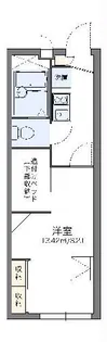レオパレスキャロット【2階】の間取り