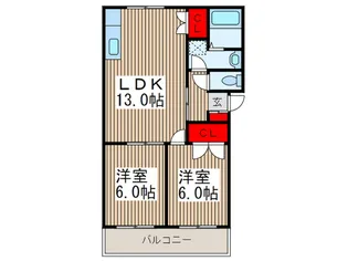 サンシ-ドB棟【2階】の間取り