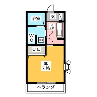 Kフラット【2階】の間取り