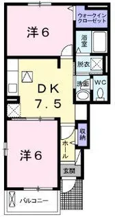 ジェルメ南松永【1階】の間取り