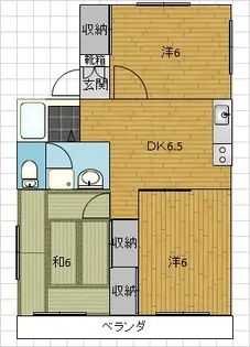 吾妻コーポC【1階】の間取り