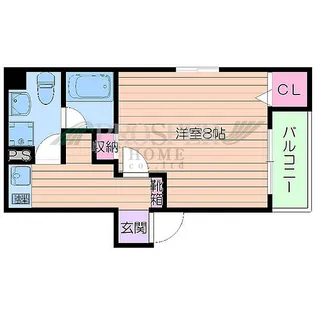 アムズコート勝山【2階】の間取り