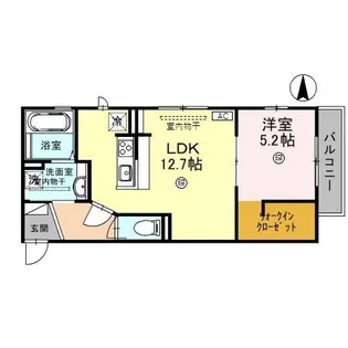 クラベール【1階】の間取り