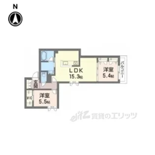 シャーメゾン平城山【2階】の間取り
