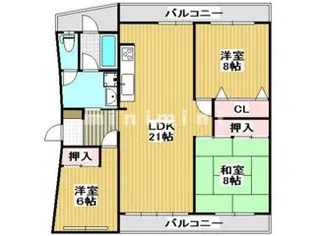 ソリテール水前寺【3階】の間取り