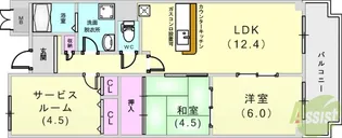 オルテンシアKOBE【6階】の間取り
