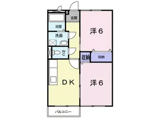 ロジュマンネモト【2階】の間取り