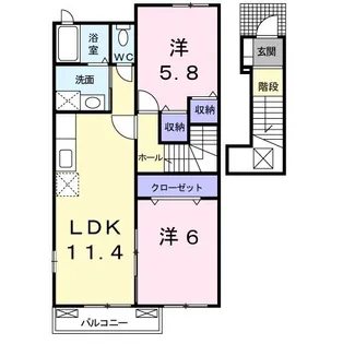 プレッソ前野 II【2階】の間取り