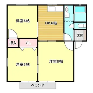 ベルデュール里【1階】の間取り