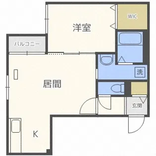 レストシティ北7条【4階】の間取り