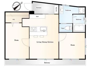 高輪マンション【4階】の間取り