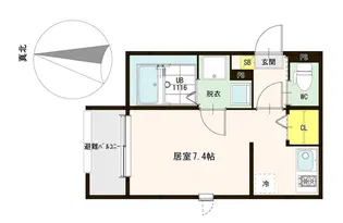ハーモニーテラス三津屋南【3階】の間取り