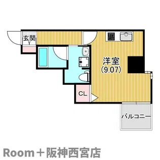 Solcerejeira西宮【3階】の間取り