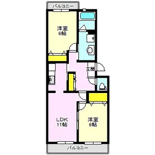 カーサグランデ(北棟)【3階】の間取り