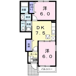 アスティオス A棟【2階】の間取り