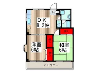 ホ-ムタウン吉川【2階】の間取り