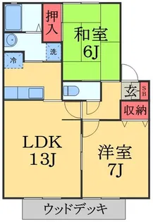 サンスクエア桜木B【1階】の間取り