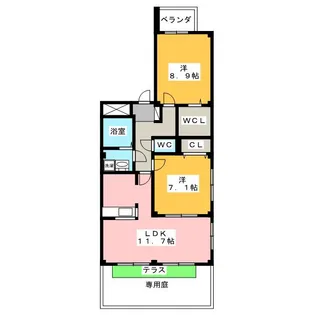 トリアード【1階】の間取り