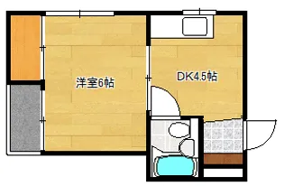 福島ビル【4階】の間取り