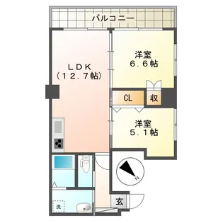 長崎県長崎市古川町【マンション】の間取り