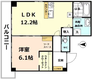 ベルシェ西町【6階】の間取り