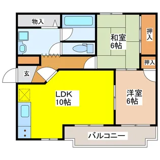 沖ノ原マンション【3階】の間取り