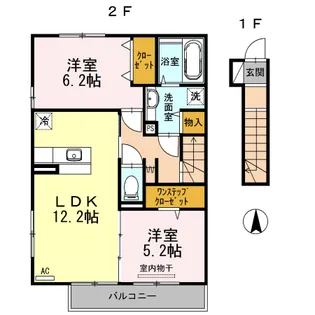 D-roomマスヤ【2階】の間取り
