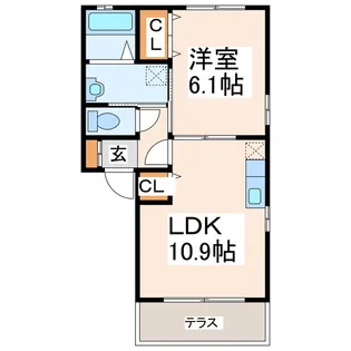フレグランスK【1階】の間取り