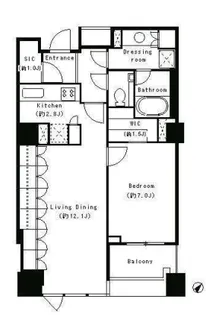 パークキューブ目黒タワー【10階】の間取り