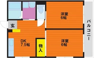 オレンジマンション【1階】の間取り