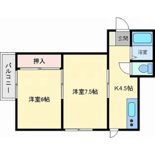 2Kの間取り画像