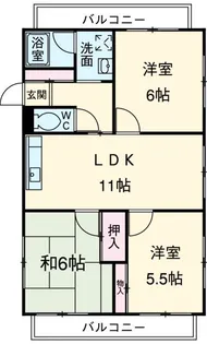 パミール香貫【4階】の間取り