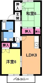 パ-クサイドハヤシ B棟【1階】の間取り